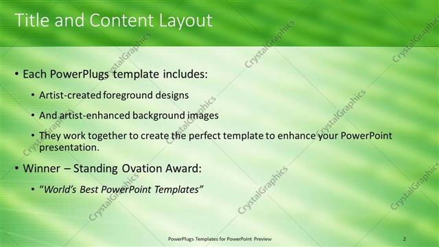 Title and Content presentation slide layout