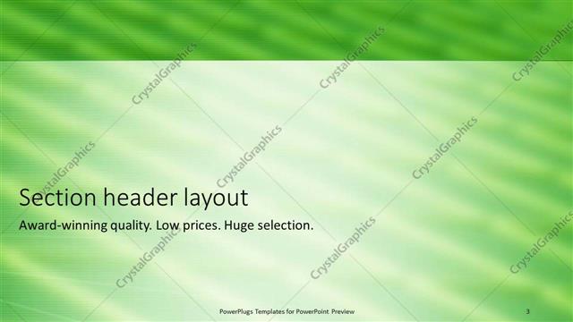 Section Header presentation slide layout