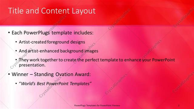 Title and Content presentation slide layout