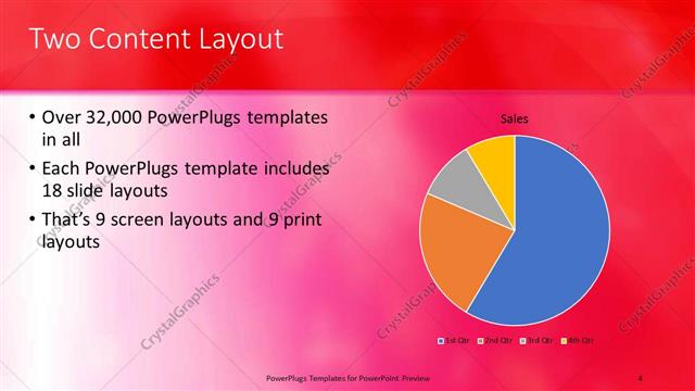 Two Content presentation slide layout
