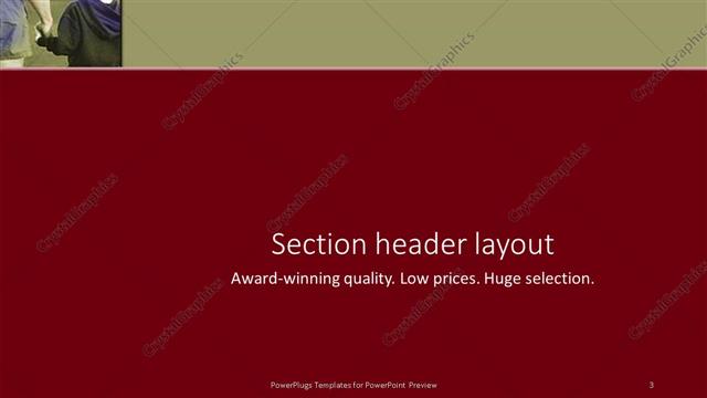 Section Header presentation slide layout