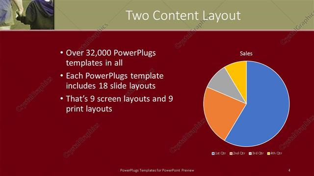 Two Content presentation slide layout