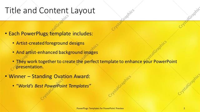 Title and Content presentation slide layout