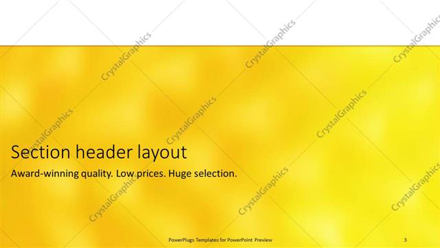 Section Header presentation slide layout