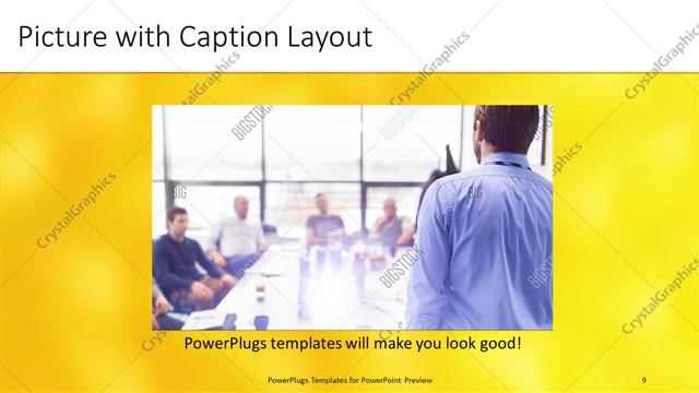 Picture with Caption presentation slide layout