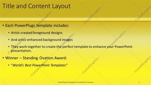 Title and Content presentation slide layout