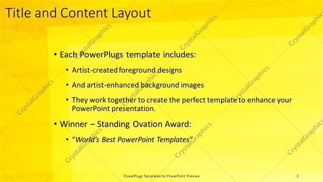 Title and Content presentation slide layout