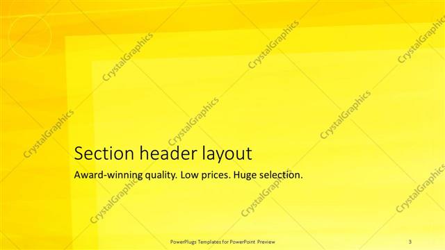 Section Header presentation slide layout