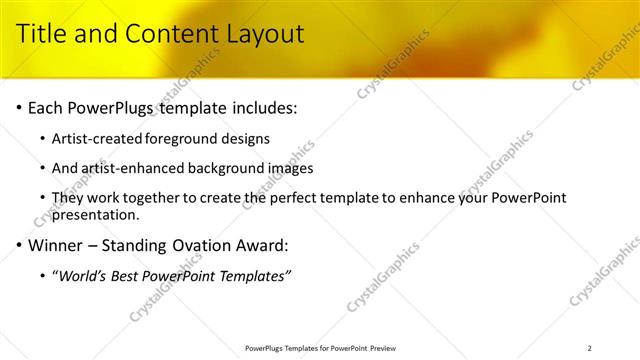 Title and Content presentation slide layout