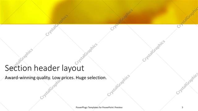 Section Header presentation slide layout