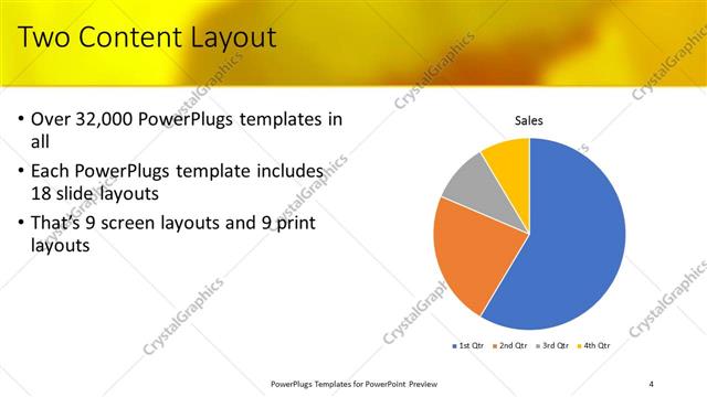 Two Content presentation slide layout