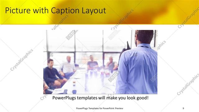Picture with Caption presentation slide layout