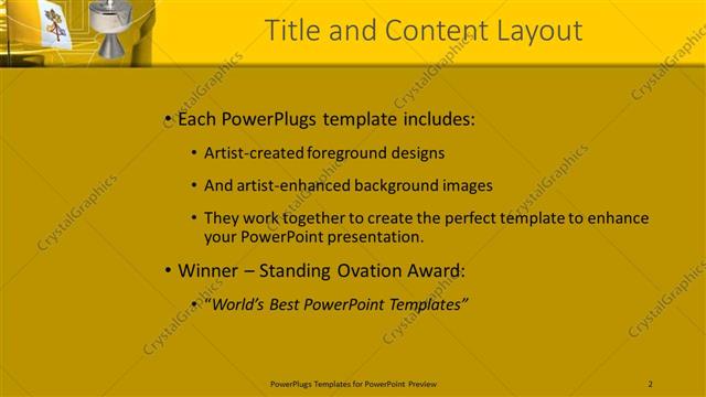 Title and Content presentation slide layout