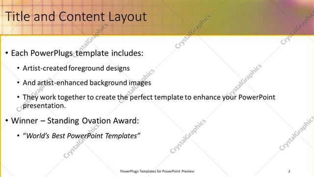 Title and Content presentation slide layout
