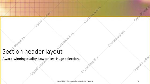Section Header presentation slide layout