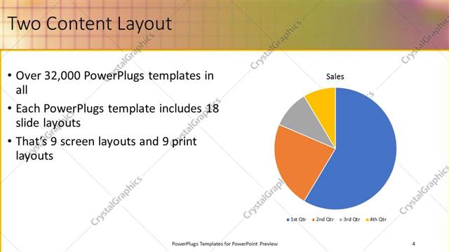 Two Content presentation slide layout