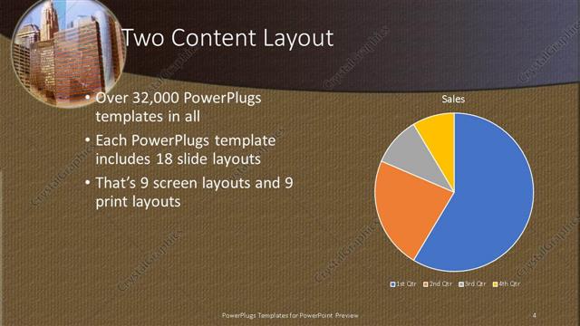 Two Content presentation slide layout