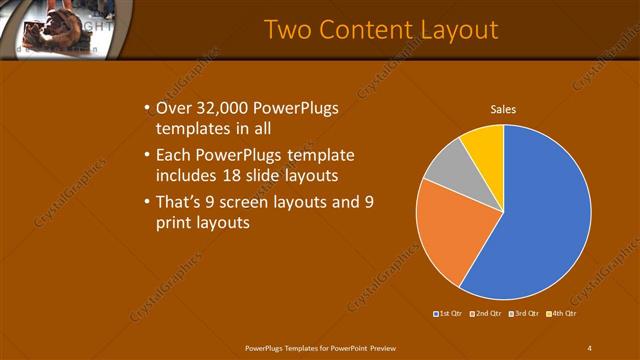 Two Content presentation slide layout