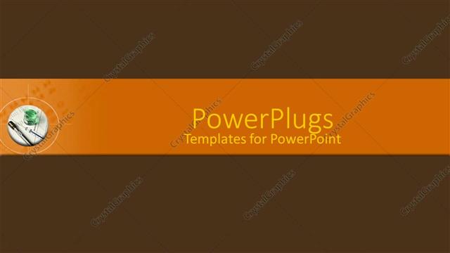  Presentation with science - A plain brown colored background with a gold strip