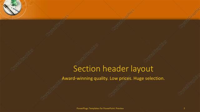 Section Header presentation slide layout