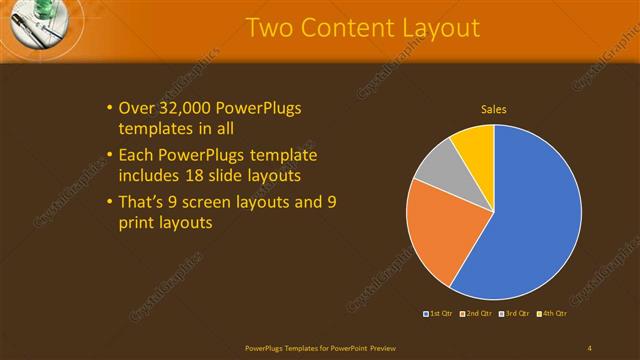 Two Content presentation slide layout
