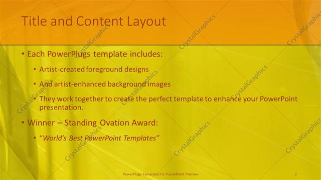 Title and Content presentation slide layout