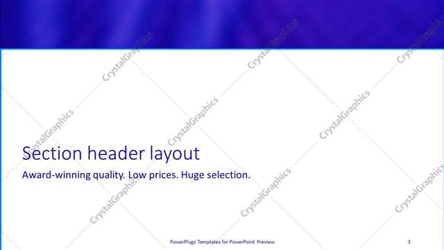 Section Header presentation slide layout