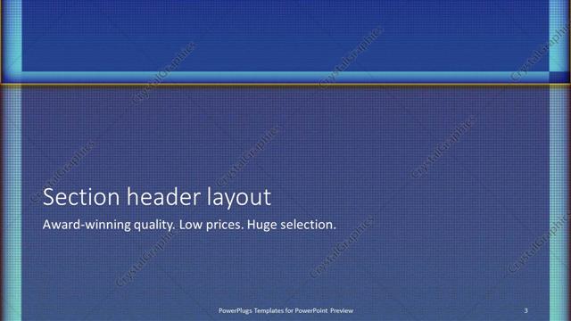 Section Header presentation slide layout