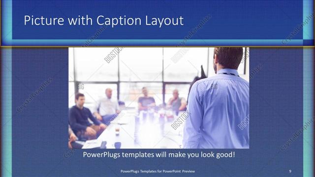 Picture with Caption presentation slide layout