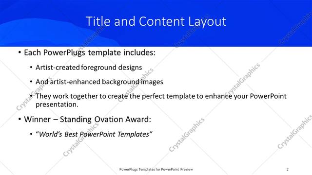 Title and Content presentation slide layout