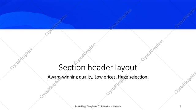 Section Header presentation slide layout