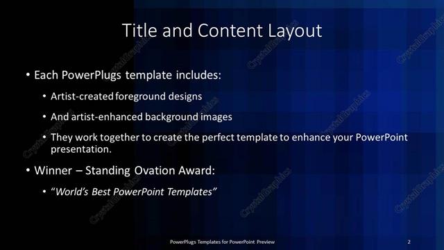 Title and Content presentation slide layout