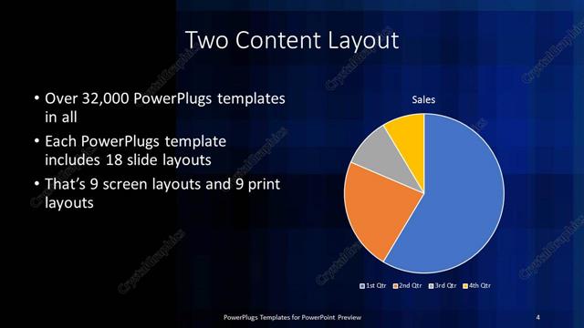 Two Content presentation slide layout