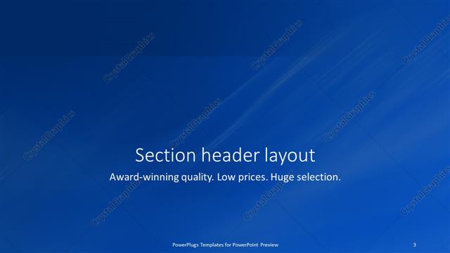 Section Header presentation slide layout