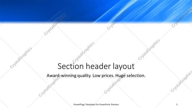 Section Header presentation slide layout