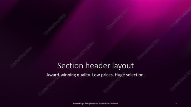 Section Header presentation slide layout