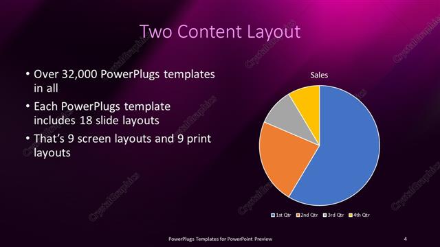 Two Content presentation slide layout