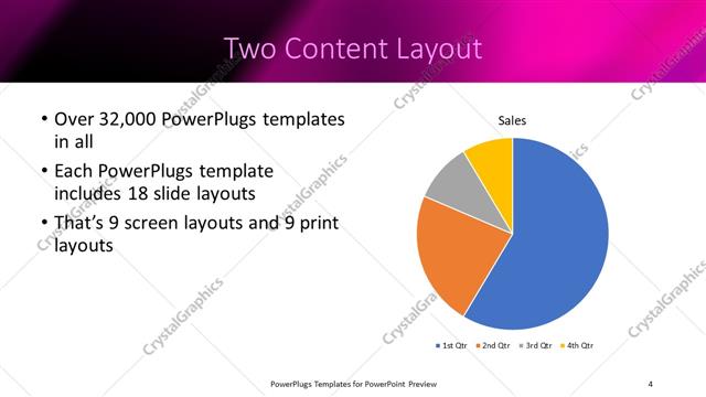 Two Content presentation slide layout