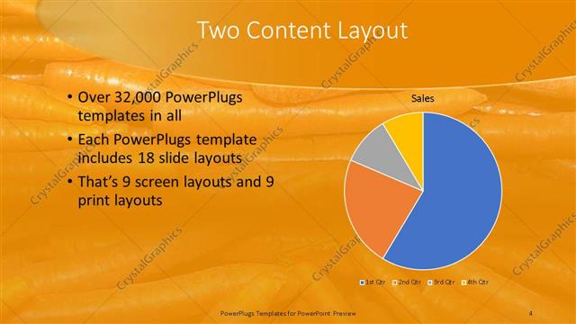 Two Content presentation slide layout
