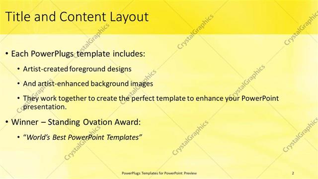 Title and Content presentation slide layout