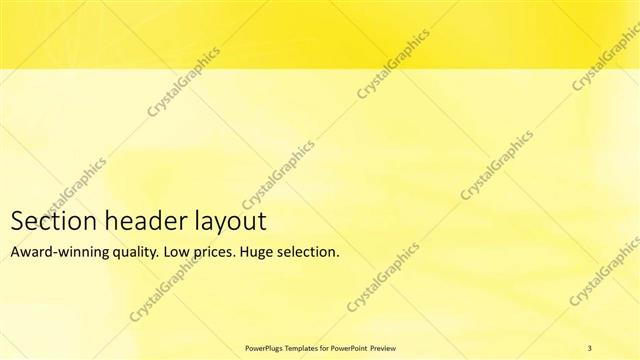 Section Header presentation slide layout