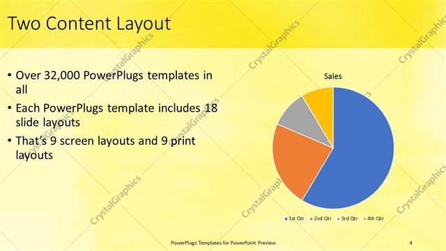 Two Content presentation slide layout