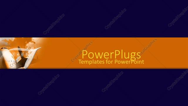  Presentation with blue plain - A plain dark blue background with a yellow strip