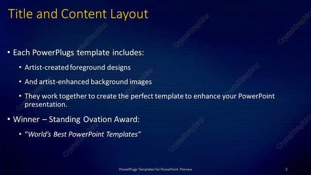 Title and Content presentation slide layout