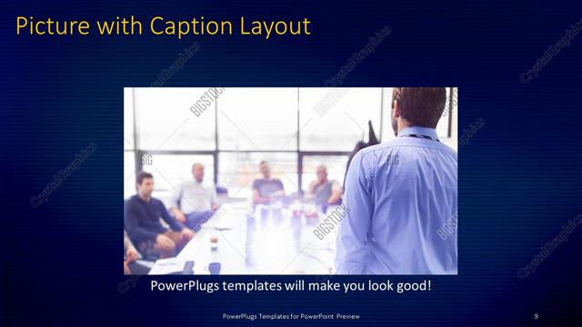 Picture with Caption presentation slide layout