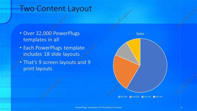 Two Content presentation slide layout