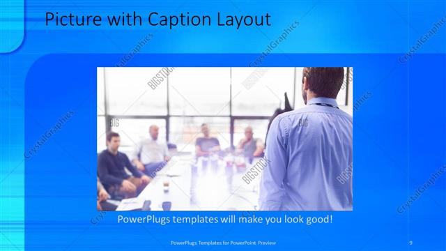 Picture with Caption presentation slide layout