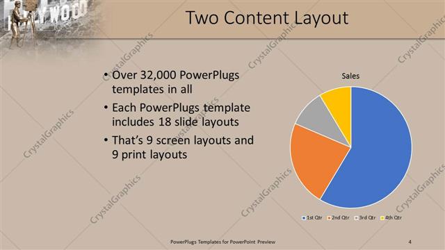Two Content presentation slide layout