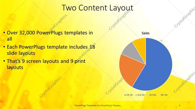 Two Content presentation slide layout