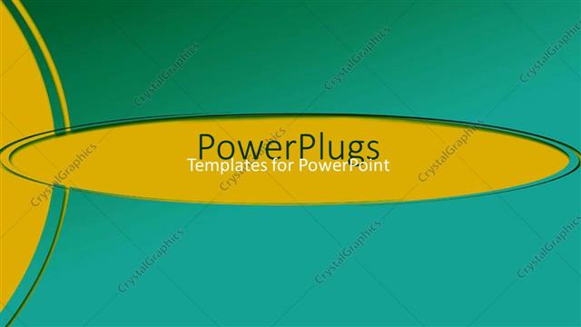  Presentation with abstract green - A plain green background with some curvy yellow lines
